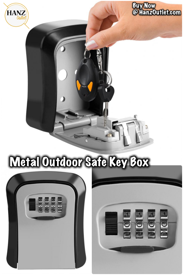 4 Digit Metal Outdoor Safe Key Box Key Storage Organizer Box Security Storage Lock Box Outdoor Wall Mount Case Storage Tools hanzoutlet.com/collections/st… #Metal #MetalSafe #OutdoorSafe #KeyBox #KeyStorage #KeyStorageOrganizer #Organizer #SecurityStorage #LockBox #Case #hanzoutlet