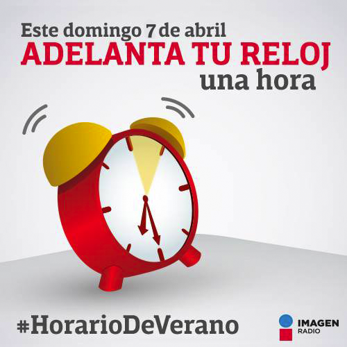 ☀🕒 ¡No lo olvides! El próximo 7 de abril llega el #HorarioDeVerano
