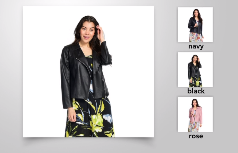 KimCoInc's tweet photo. 9pmE w/@HeatherHallTV #onair @Evine, we give another chance for you to enjoy the #ttv #TodaysTopValue AND this #MustHaveBuy - #fauxleather Moto Jacket #741596 in 3 colours ❤️ Have a look - https://t.co/ELtqw6dTvY #evinefashion #stylemix https://t.co/qO4OGtpU2U