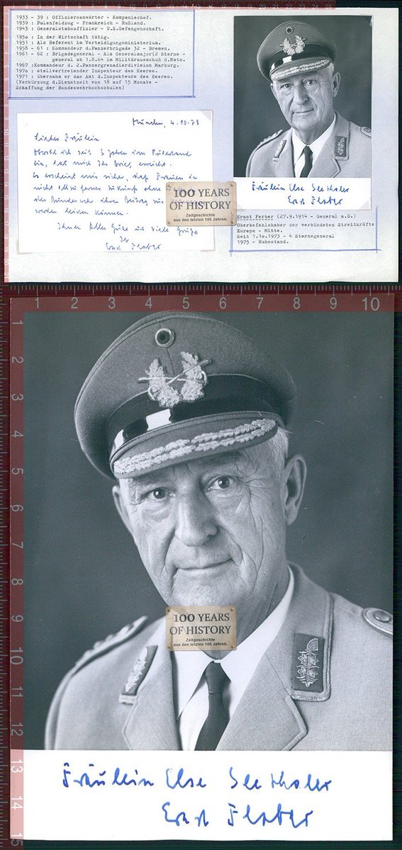 RoninPoland's tweet image. Ernst #Ferber (1914 - 1998) was a general of the Army of the #Heer. Recipient of the #Nazi #German Iron Cross of the 1st Class. From 1971 to 1973 inspector of the army and from 1973 to 1975 commander-in-chief of the Allied Forces Central Europe of #NATO.
