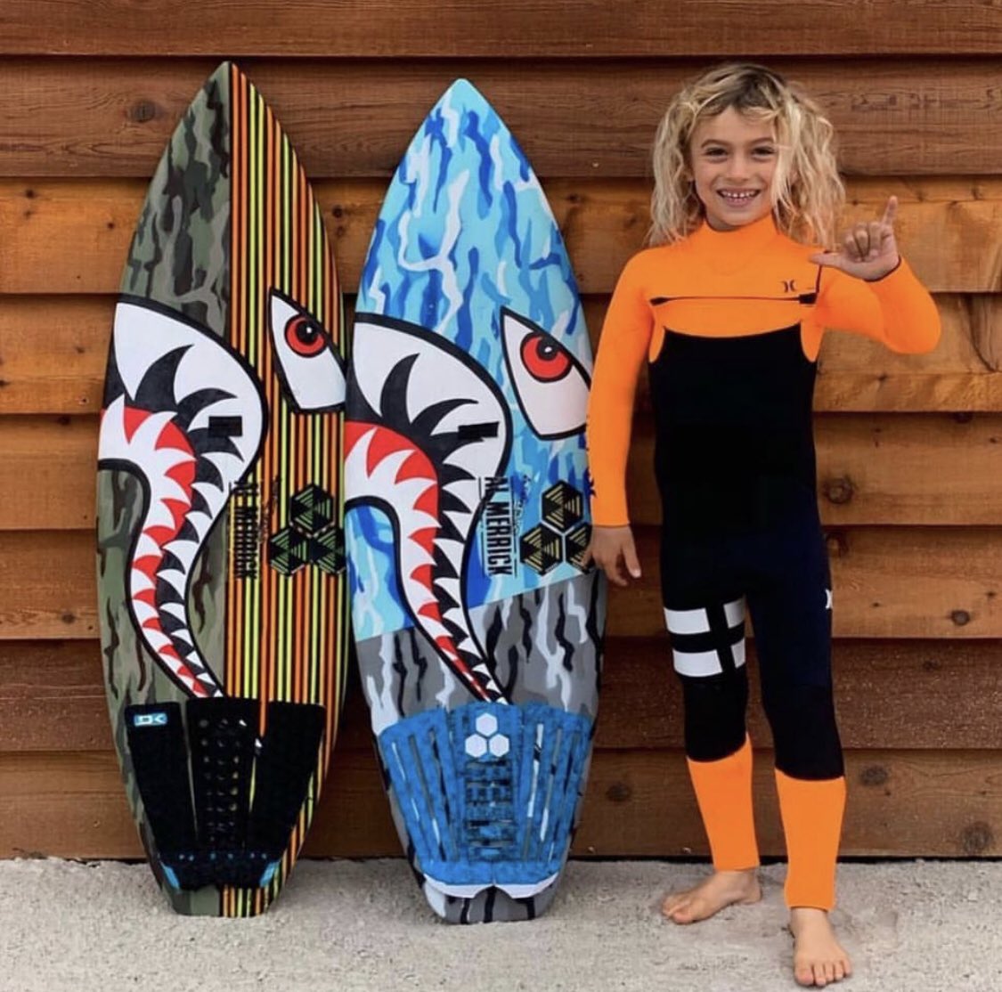cisurfboards's tweet photo. 7-year-old Corona Nicol’s new whips. 4’1.5” Fred Rubble and 4’1” Rocket Wide shaped by Mike Andrews, Art by Corona’s dad Yadin Nicol

#ciSurfboards #ciFredRubble #ciRocketWide https://t.co/hO9DycnJCO