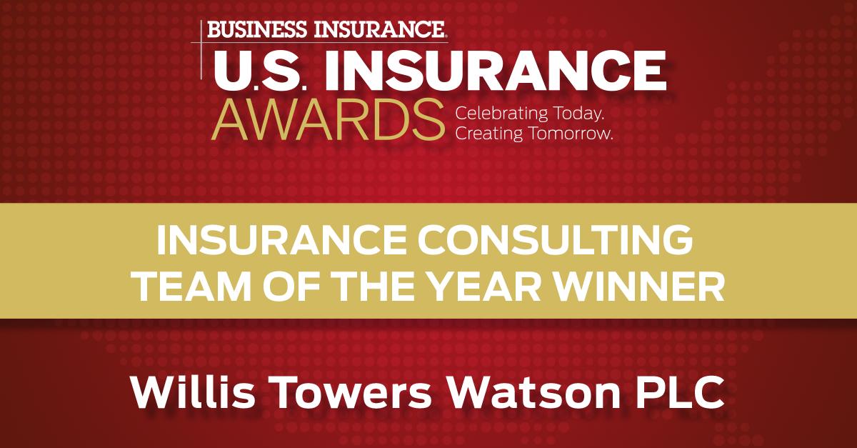 BusInsMagazine's tweet image. Winner of the Insurance Consulting Team of the Year: @WTWcorporate 
#USInsAwards