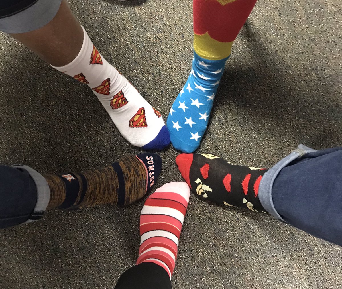 When it’s #WorldDownSyndromeDay2019 your feet look like this! #HumbleISDJOY in <a href="/HumbleISD_PREK/">HumbleISD ECE</a>