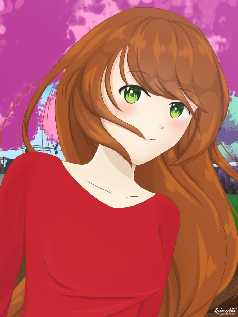 reku_arts's tweet photo. "Let Go"
Spring has started! Isn't it good to see the cherry blossoms bloom again after a deep cold sleep?
I got another fan art here for Monika, I hope you like it!
#ddlc #HappySpring2019 https://t.co/4eg7gVJvyQ