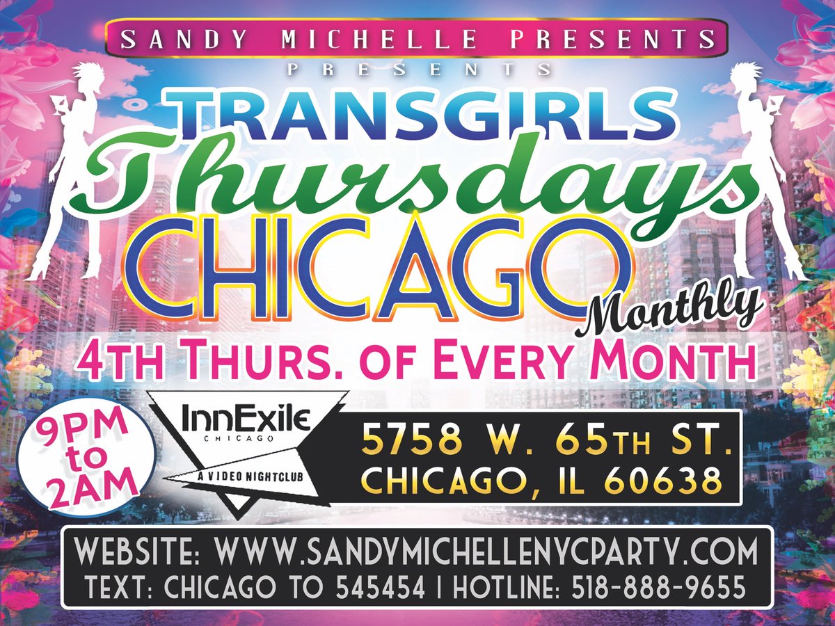 TGirlsnyc's tweet photo. Thursday March 28 #chicago #WindyCity #transgirlschicago #tgirlschicago #transpartythursday #transpartychicago #midwayairportevents #bedfordparkevents #sandymichelleparty #tspartychitown #chitown #partytime #alternativechicagoparty #tsadultfilmstars #transdancers #transgender https://t.co/5A5Ss6XTH8