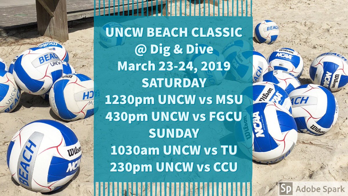 UNCWBeachVB's tweet photo. We’ll bring the ☀️ and 🏐
You just 😎😎😎 https://t.co/9li69I4mot