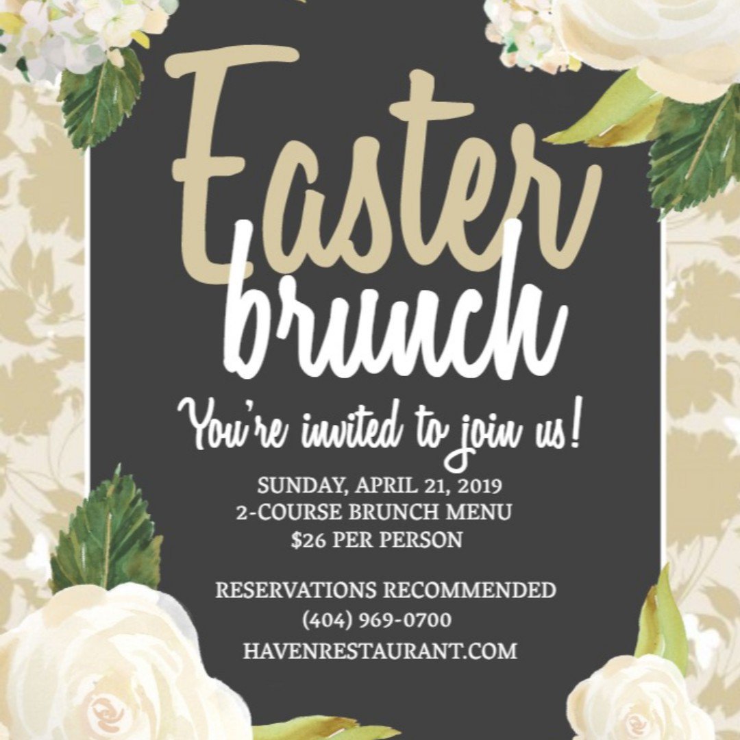 HavenRestaurant's tweet photo. Join us Sunday, April 21st for Easter Brunch! #Easter #brunch #celebrate https://t.co/m0ZorQxVdy