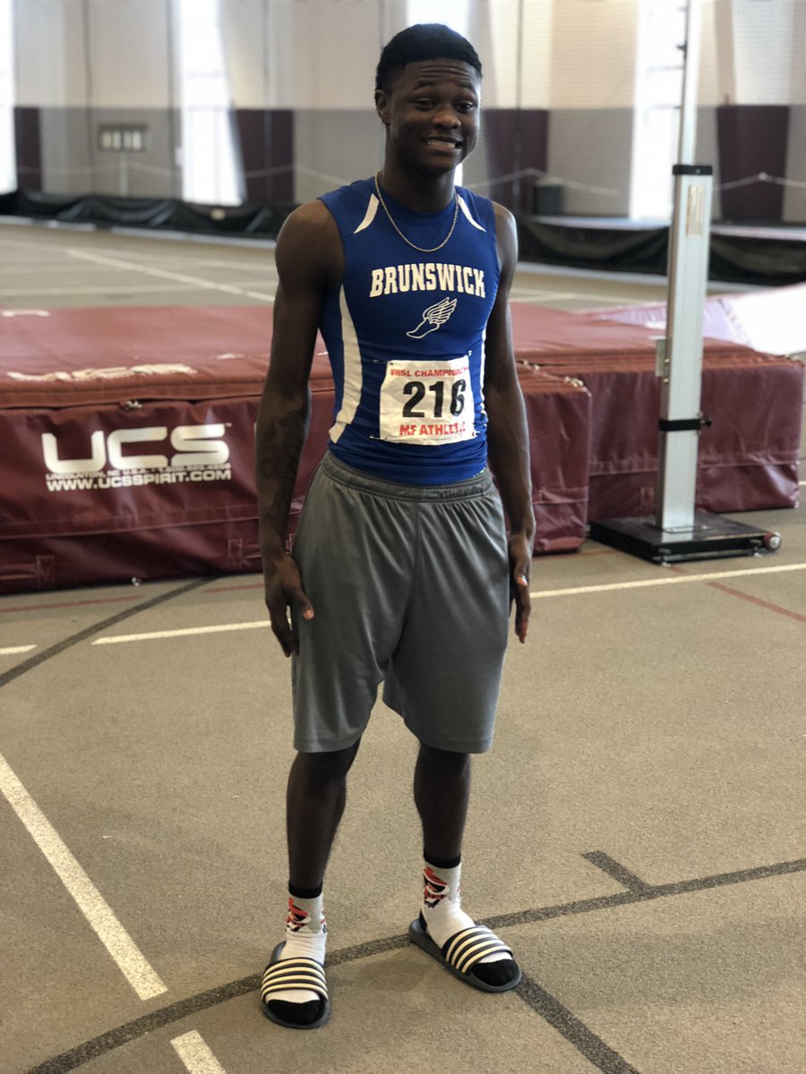 bcpsva's tweet photo. Just in case you missed it.. Chadwick Cleaton & Boys 4 X 200 Meter Relay Team win State Championships. Congratulations to the Brunswick High – Indoor Track & Field Team. @BHSBulldogsbcps #BrunswickStrong #VHSL #TrackandWin https://t.co/uh3vqXyqss