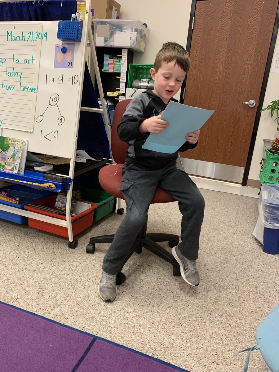 CMcCray108's tweet photo. Really proud authors are sharing their stories about how to trap a leprechaun!! #kindergarten #wcpsmd https://t.co/kQmVDvuPAf