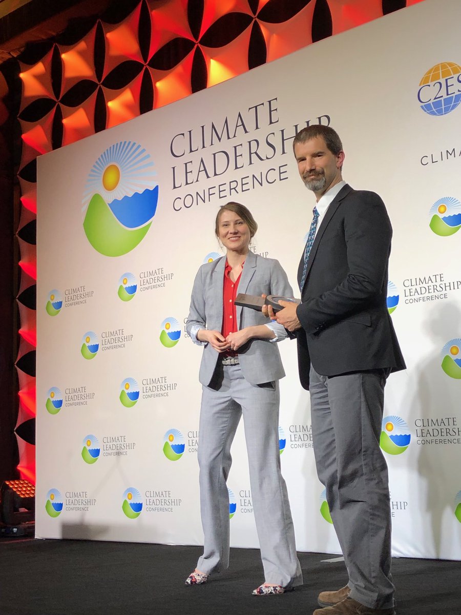Honored for ⁦@MarsGlobal⁩ to receive the Climate Organizational Leadership Award and Supply Chain Award ⁦@TheCLC2019⁩ #WeAreStillIn #GenerationForChange #ProudlyMars