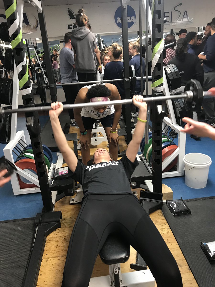 UNHWBB's tweet photo. The Cats’ were benching for a cause tonight #benchoutthestigma @UNHSAAC @UNHWildcats https://t.co/n2NAz6voVg