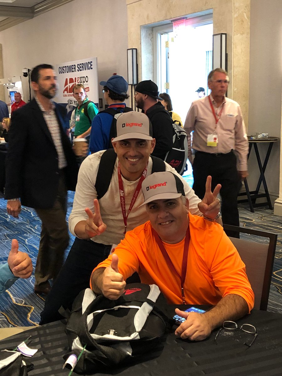 LuxulCorp's tweet photo. Rocking the @LegrandAVBrands swag at the ADI Global Expo in Tampa!
#luxul #legrand #tech #news #business #av #CEPro #custominstallation #residentialsystems #sandvc #avtweeps #avpros #thetechrep #proav #wifi #legrandavbrands #ADIGlobal #swag #florida https://t.co/w8I7ZdBcXU