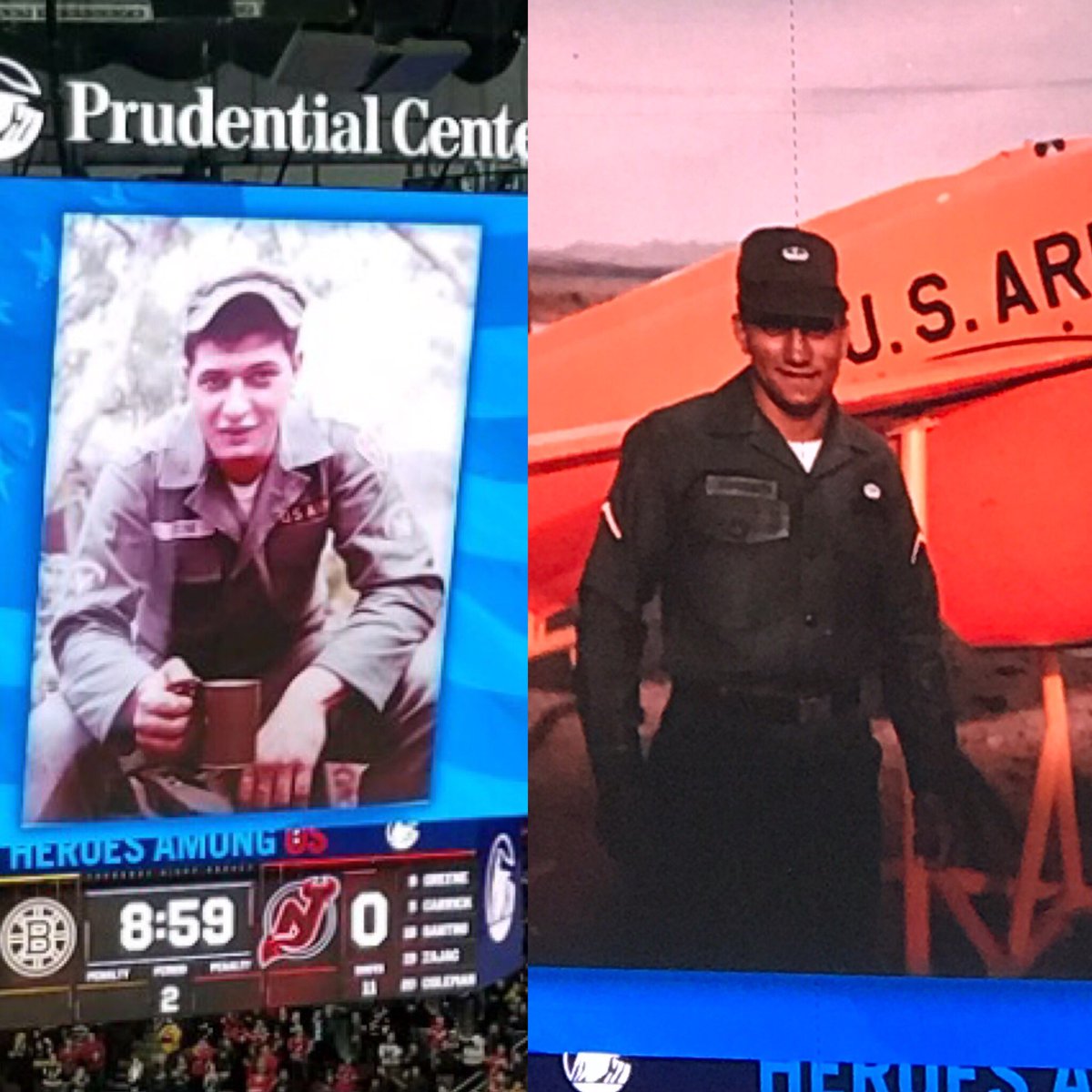 UNICOPictures's tweet photo. Our UNICO Hero’s honored by the NJ Devils . Which one is Frank Tidona PNP and which one is Sal Benvenuti ? https://t.co/aG7DX4i9uk