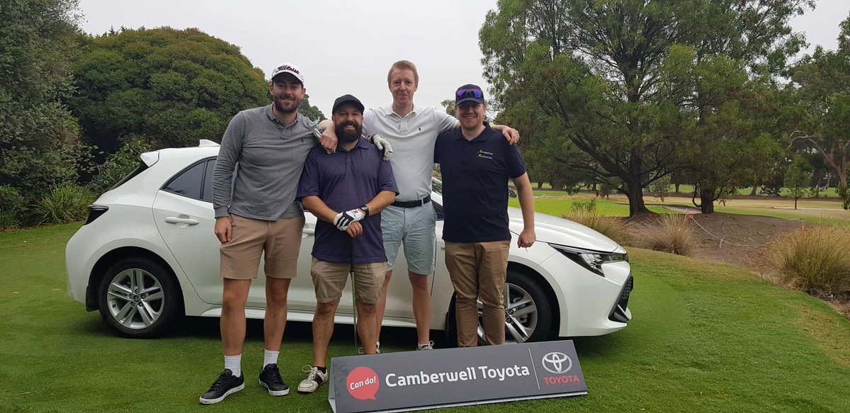 Baptcare (@baptcare) on Twitter photo All today's players can enter the Hole in One competition for their chance to win a new Toyota Corolla. Big thanks for the Camberwell <a href="/Toyota_Aus/">Toyota Australia</a> team, sponsors of today's 15th Hole.
Will the <a href="/TradewindAus/">Tradewind Australia</a> team be the lucky winners? #holeinone #golf #charity All today's players can enter the Hole in One competition for their chance to win a new Toyota Corolla. Big thanks for the Camberwell <a href="/Toyota_Aus/">Toyota Australia</a> team, sponsors of today's 15th Hole.
Will the <a href="/TradewindAus/">Tradewind Australia</a> team be the lucky winners? #holeinone #golf #charity