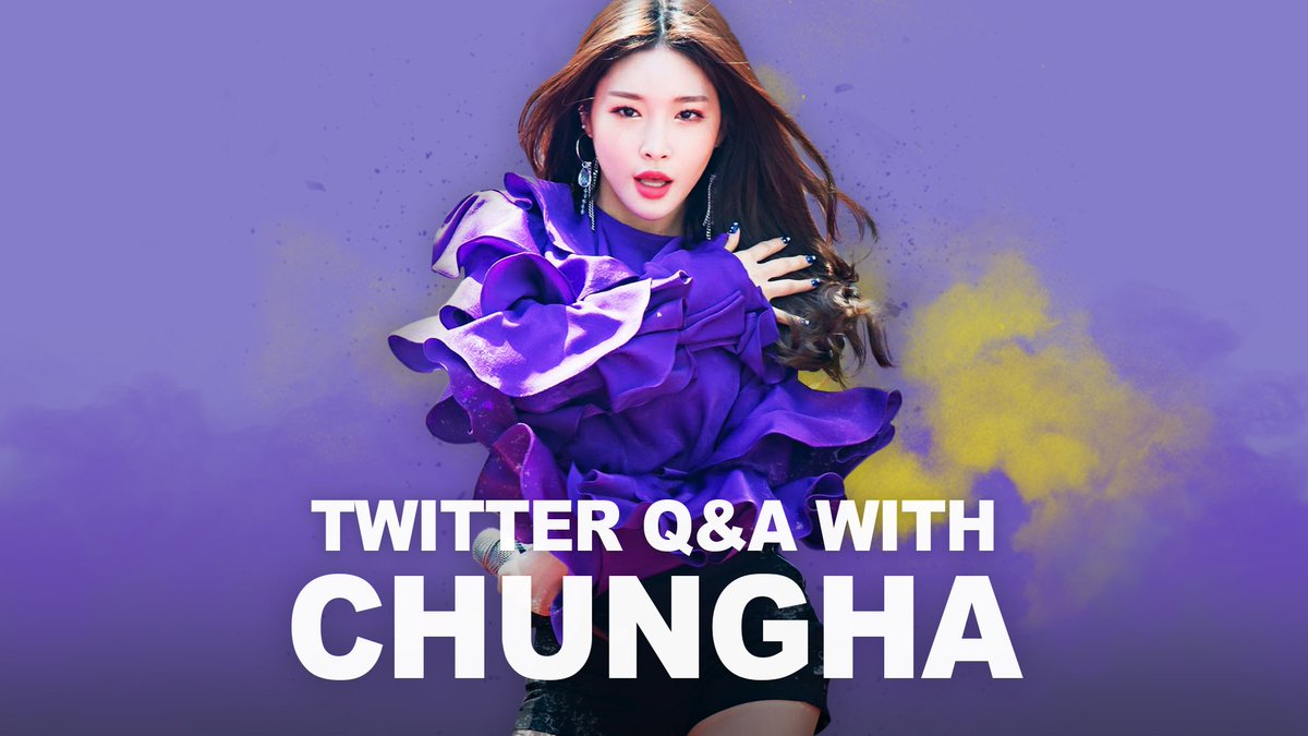 Kpop_Herald's tweet photo. Hey Kpop fans, we will have an interview with #CHUNGHA on March 26, where she will answer various questions from Twitter.

So leave your questions below, we'll ask her during the interview! See ya! 💜 

@CHUNGHA_MNHent https://t.co/9DbNEfiYpf