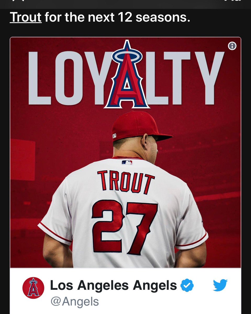 howardeskin's tweet photo. For all #Phillies fans that are still angry over Mike Trout staying with the team he came into Majors with,get over it. Loyalty is a great quality that too many times is lost in sports. Mike Trout loves the #Eagles but also loves his ML team from day one. ⁦@SportsRadioWIP⁩ https://t.co/28s9pCQ3Gm