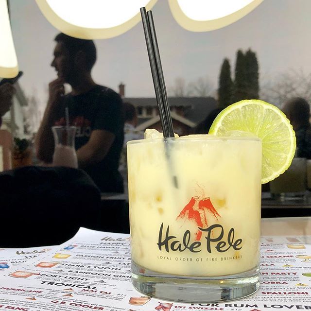 Porterthority's tweet photo. Went for a change of pace by getting some tiki drinks at @halepele. 
#pdx #portland #tiki #tikibar #cocktails #cocktail #tikidrinks #halepele #drinkpdx https://t.co/3r6QyFX83y https://t.co/sealt5IUbo