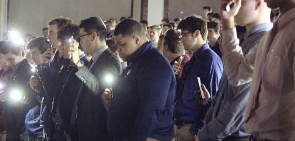 CHS__Relay4Life's tweet photo. During the kickoff for the 2019 Relay For Life this morning, students were asked to stand and raise their flashlight if they, or someone they know has battled cancer. Thank you to everyone who participated and helped to show cancer’s effect on our community. #whychs #fightcancer https://t.co/yVdHbSNnyO