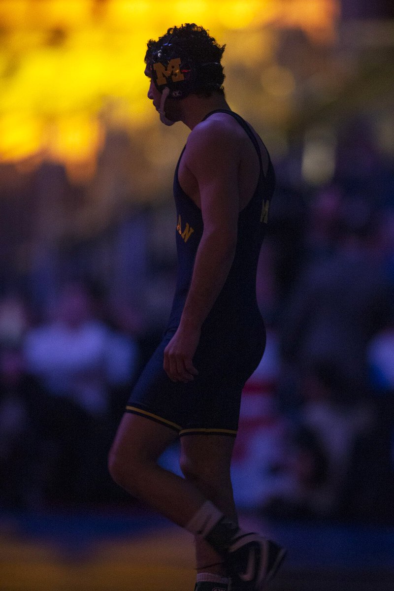 umichwrestling's tweet photo. Proud of Malik Amine. A great Michigan Man and teammate over the last five years. Part of a tremendous Wolverine legacy. #GoBlue https://t.co/9Hbub6NR4e