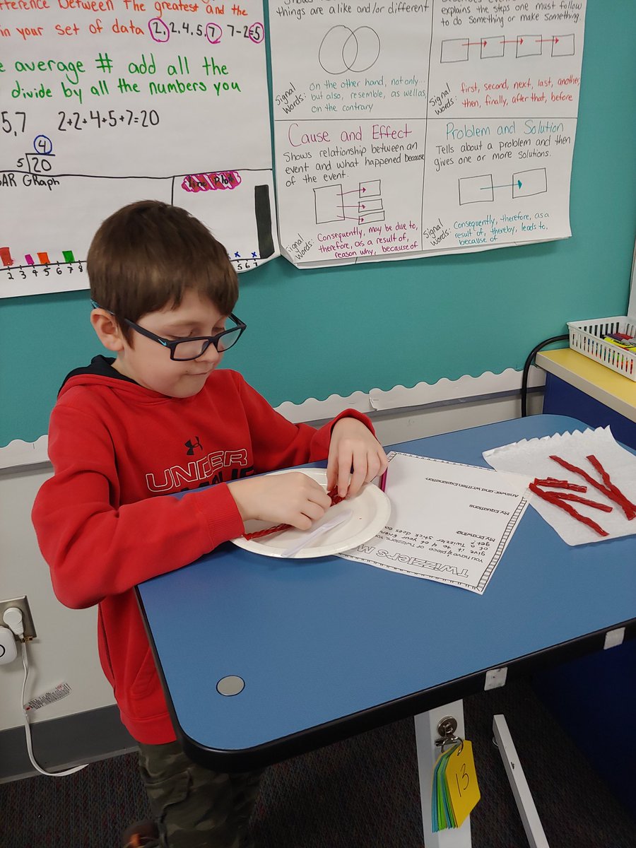 MrsNothEIS's tweet photo. Today students explored how to divide fractions using Twizzlers.  #5thGrade #MathRocks #HandsOnLearning https://t.co/atB5PqITLt