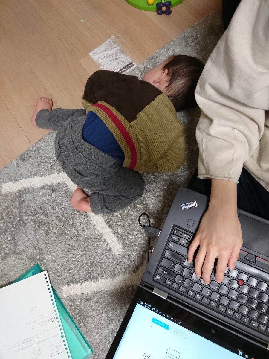 nyagemitsu's tweet photo. studying at udacity next to my son (napping).
one more week left until my son goes to a nursery school. I'm going to miss this.
#yukastodolist #momslife https://t.co/p5KBmq31Yk