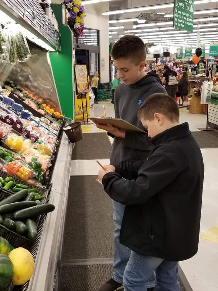 SES_Teach's tweet photo. Thanks Lowe’s Foods in Stuart, VA for allowing our students to learn math in your grocery aisles. @SES_Teach @PCPS_Teach @lisastovall12 https://t.co/fbM1208QUo