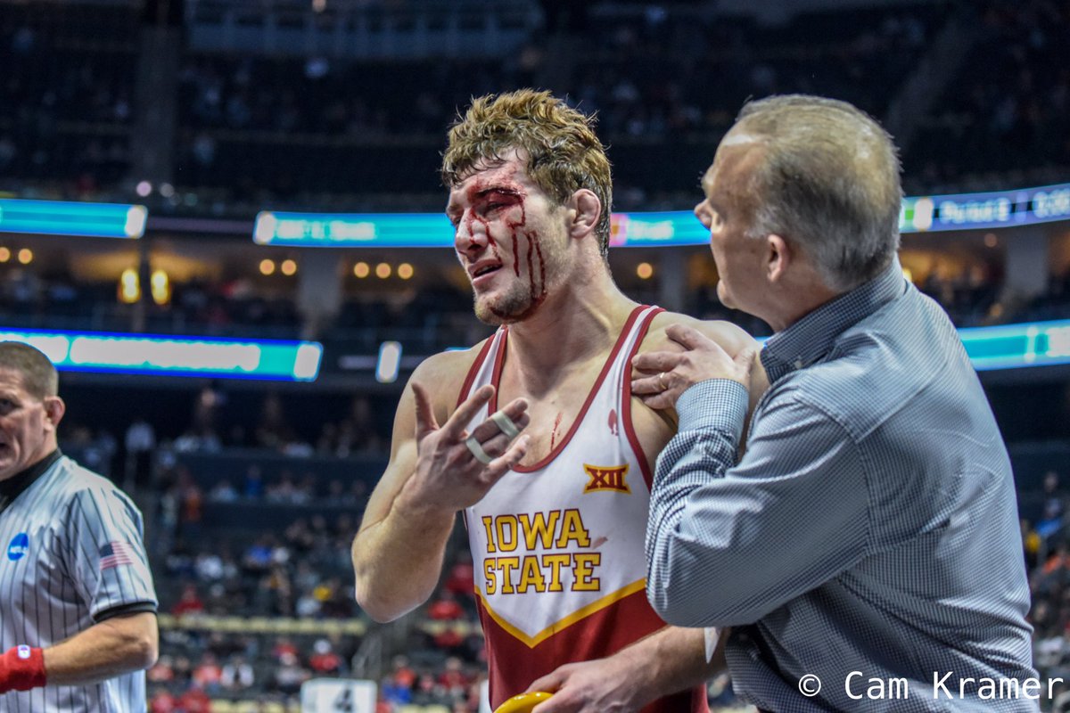 CycloneWR's tweet image. “Hey Siri, show me a picture of what tough looks like?”

“Ok, here is a picture of Chase Straw.”

#Cyclones 🌪🌪🌪