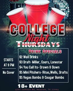 CalhounsRooftop's tweet photo. T-5minutes until COLLEGE NIGHT pops off🤪
18+ & up all night
NO COVER
@djtonystyles & @akyadaddy will be here to kick off our Pint Night🍺 with @8thwonderbrew !!
#CollegeNight #PintNight #8thwonderbrewery #CalhounsRoofrop #IABOT #CRBG #Coogs #CougarPaw #8thwonder #ForTheCity https://t.co/N6C9ow77ZX
