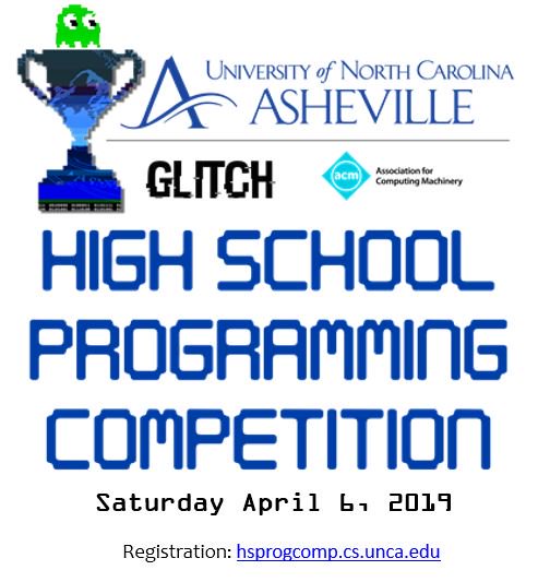 GlitchTeam5854's tweet photo. Please join us for the Annual UNC Asheville High School Computer Programming Competition!
To register:
https://t.co/mD4cCSs6PI
Registration will close on 3/27 or sooner when spots are filled. https://t.co/dQXYEeA55O