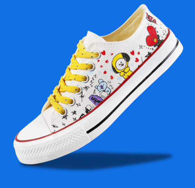 cokodive's tweet photo. Hey All!🤘 Tell ALL your small feet friends! I am giving away 11 BT21 ALL CHARACTERS SHOES🎁

Easy to Join 
- Like &amp; follow @cokodive
- RT this tweet
- Tag someone who would love these shoes for FREE!
Please see the comment for the size

Will announce the winner on MARCH 29th 💜 https://t.co/fC14Pt9Kfg