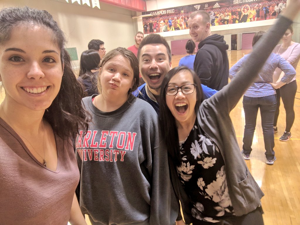 PhamViv's tweet photo. Today, we did a fun dance warm-up and then learned how to play Tchoukball! Excited to use these ideas in my own gym class 🙌 @jennrottmann @CSHUOttawa @uOttawaEdu https://t.co/aVtMTKV9KT
