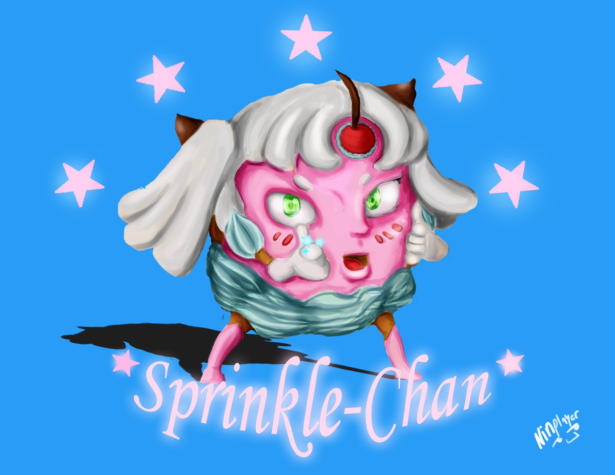 Ninplayer89's tweet photo. Stream project, Sprinkle-Chan ready to punish evil doers in the name of the Glaze. 
#characterart #characterdesign #magicgirlart #magicalcharacter #magicalgirl #digitalart #digitalpaint #digitalillustration #digitalartist #hispanicartist #twitchstream #twitchtv #twitch https://t.co/Jvcb8NKIKI