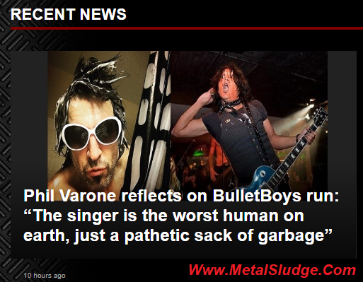 cskkdfgr's tweet photo. IT WAS A JOKE ... @RealPhilVarone reflects on @TheBulletBoys run: “The singer is the worst human on earth just a pathetic sack of garbage!” #MarqTorien #Joke #BulletBoys #PhilVarone @101wrif @saigonkick @OfficialSkidRow @reddragoncartel #ImARockStar
https://t.co/wENMyjYUlC https://t.co/YiqefPiGq2