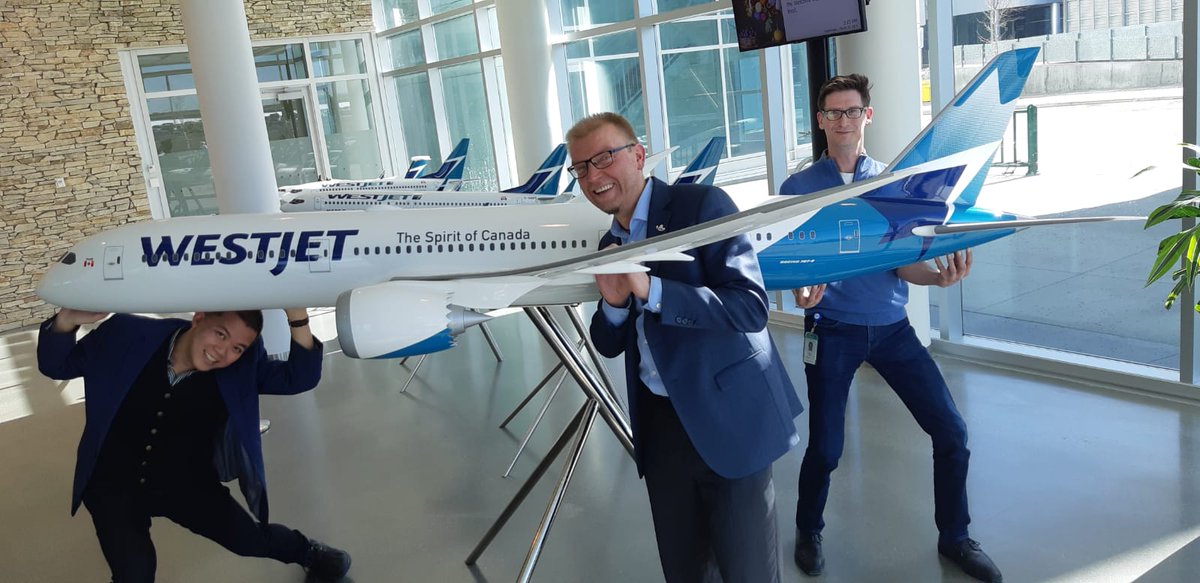 Sharing the load - <a href="/WestJet/">WestJet</a> headquarters in Calgary Alberta.  <a href="/CanEmbFinland/">Canada in Finland</a> <a href="/FinlandinCanada/">Finland in Canada</a>