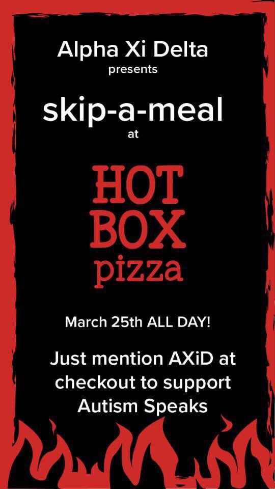 start off your week right with PIZZA🍕
Monday 3/25 @ Hotbox