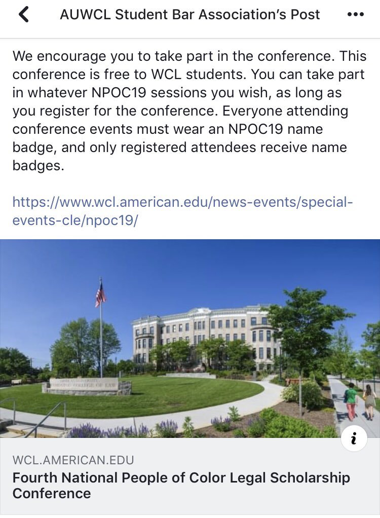 BarbriWcl's tweet photo. From @auwcl_sba: *insert photo text* 😃

#WCL #WCLstudents #NPOC19 #Informational https://t.co/ZID8vy2jYl