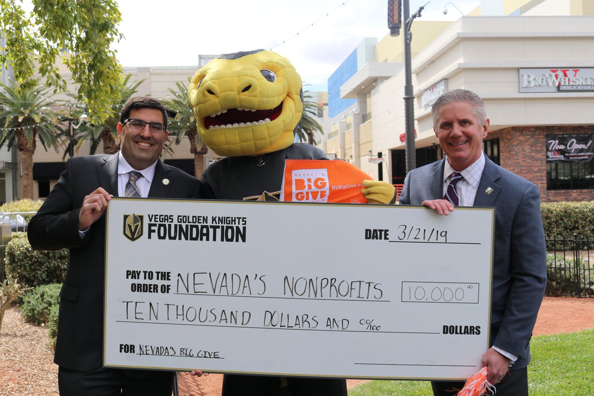 While you're watching the game tonight, give like the <a href="/GoldenKnights/">Vegas Golden Knights</a> do and give through Nevada's Big Give! Donate now: nvbiggive.org #NVBigGive #GoKnightsGo