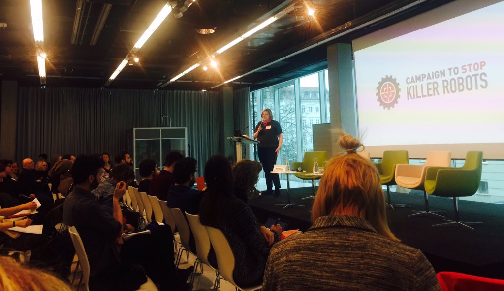 ploughshares_ca's tweet image. We are very excited to be in Berlin with so many of our colleagues from around the world. None of us can do this alone so glad to see such a diverse group of campaigners. Your move states. #KillerRobotsGer