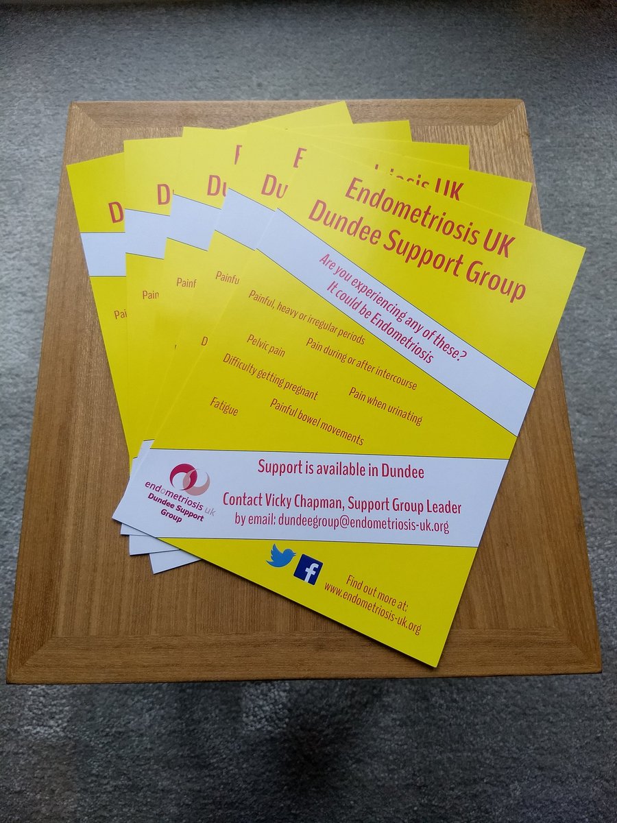 Leaflets have arrived 💛 @EndometriosisUK @ChickyC1988 #Endometriosis #EndometriosisAwarenessMonth #LocalSupportGroup #Dundee #Periods #MenstrualWellbeing #WomensHealth