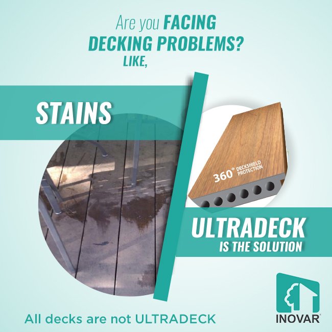 inovarfloors's tweet image. Due to lack of cap protection, the wood fiber absorbs the stains, but 360° Deckshield layer is sturdy and robust which ensures maximum protection against stains and paints. #inovarfloors #ultradeck #protection #powerful 
#decking