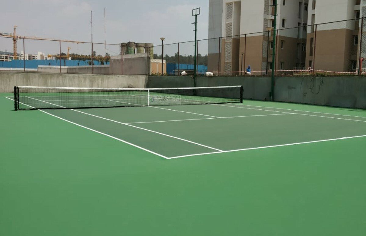 Syncotts1's tweet photo. Project Alert: @syncotts1 has recently completed the #Construction of a synthetic #acrylic 5 layer #tennis court for one of the leading #realestate #company located in #Bangalore.
#sports #sportsinfra #infra #infrastructure #realtor #realtors #tenniscourt #designbysyncotts https://t.co/tIf9r6ajkY