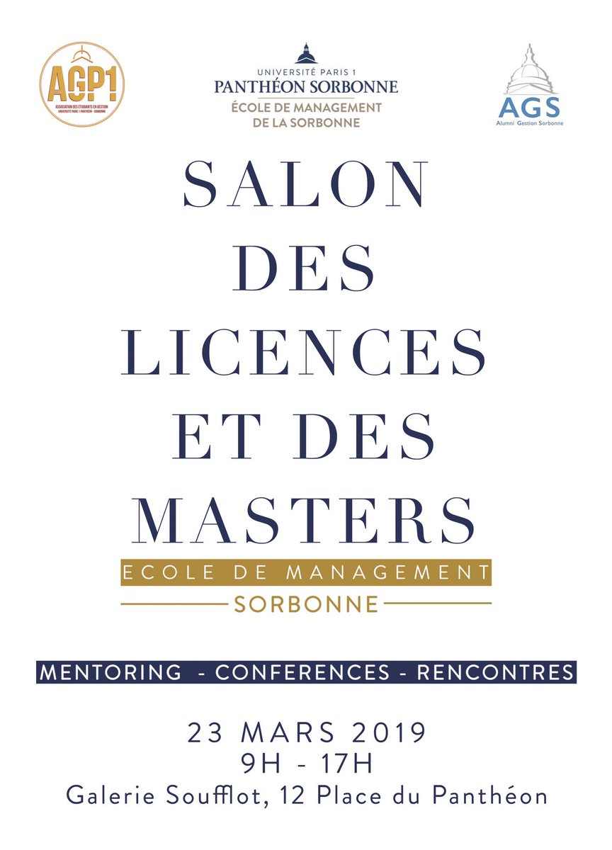 M2DRHP1's tweet photo. Demain, samedi 23 mars, le @M2DRHP1 est présent au Salon des masters de @EMSorbonne ! Venez rencontrer nos étudiants, échanger et poser toutes vos questions, nous avons hâte de vous rencontrer !
@SorbonneParis1 #droitsocial #RH #management https://t.co/LQNzqdTBDA