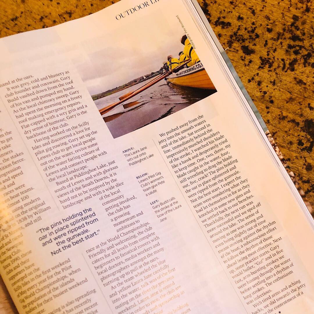 LewesPilotGig's tweet photo. Lovely piece about us in Sussex Life Magazine by @PeteWoodwardUK    So find out more about us:
Come to our new boat naming and blessing 
Good Friday 19th April
3pm
Outside the John Harvey Tavern
All welcome!
https://t.co/kx8D8Y4YiD https://t.co/ZYPTWkVqrL