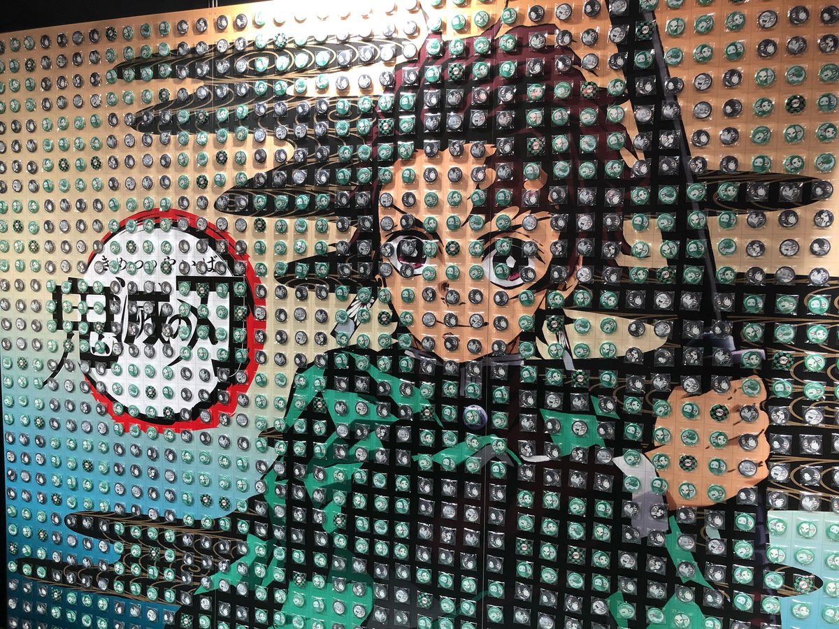 AnimeJapan 2019 限定 パノラマウォールモザイク缶バッジ 鬼滅の刃 AnimeJapan 2019 限定 パノラマウォールモザイク缶バッジ 鬼滅の
