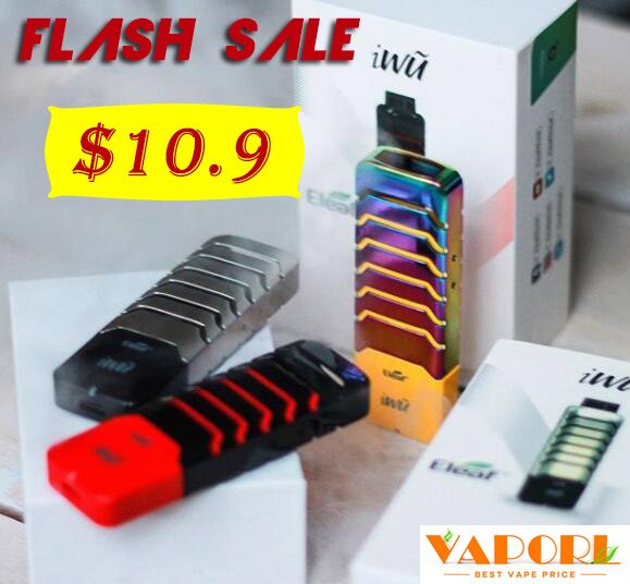 Weekly Deal is coming back!!! ELEAF iWu Pod System Kit available Now just $10.9 at Vaporl! 
Buy now: bit.ly/2FlHblw
#weeklydeal #eleafiwu #eleafiwũ #eleafiwukit #iwupod #podsystem #refillablepods #smok #vape #vapesale #vapedeal #vapepromotion