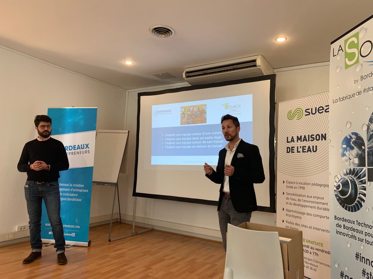 roumefort's tweet photo. Petit dej ⁦Bordeaux Entrepreneurs sur « Comment fédérer ses équipes » animé par ⁦@SportsAventure et ⁦@urself_fr⁩. @Bdx_E⁩ ⁦@Bordeaux⁩ https://t.co/EdeZZb9g3U