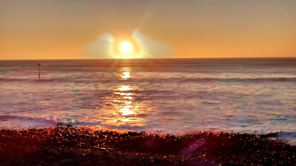 I took this last year on a day out at Borth. No special camera or hours waiting for the perfect shot. Just looked out to sea at what I thought was a beautiful sunset, clicked my phone and this angel is what appeared. Some of the best things, days and ideas are spontaneous 😊