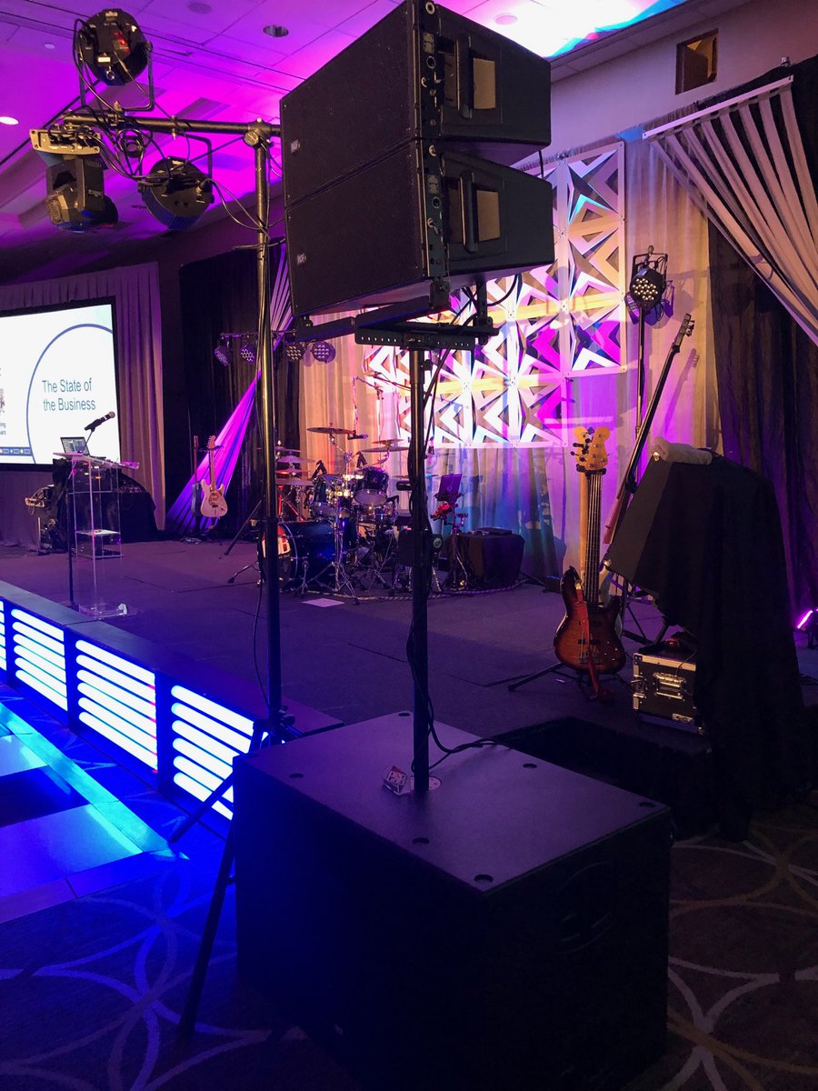 Loving our new ⁦<a href="/rcf_audio/">RCF Audio</a>⁩ system.  Thanks to ⁦<a href="/EvansAV/">Evans Audio Visual</a>⁩! #rcfaudio #linearray #proaudio