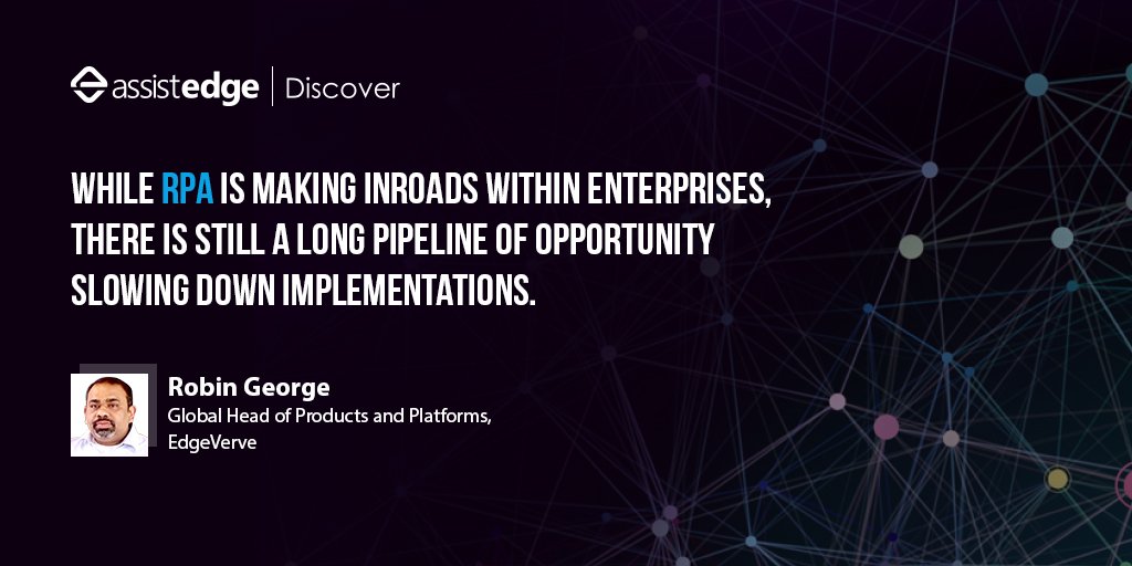 edge_verve's tweet photo. The main reason is lack of clarity over which processes would benefit the most and, therefore, should be prioritized.
Know more: https://t.co/UIZF0BqoGa
@ssonetwork #DiscoverAutomationSuccess #RPA #Automation https://t.co/tg2050ggc7