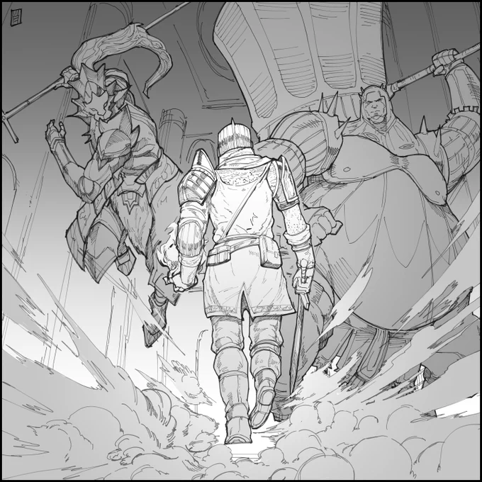 Okay, before I hop into @sekirothegame, just gonna post some old @DarkSoulsGame art I've got lying around. Not gonna be back for a while, I think. 